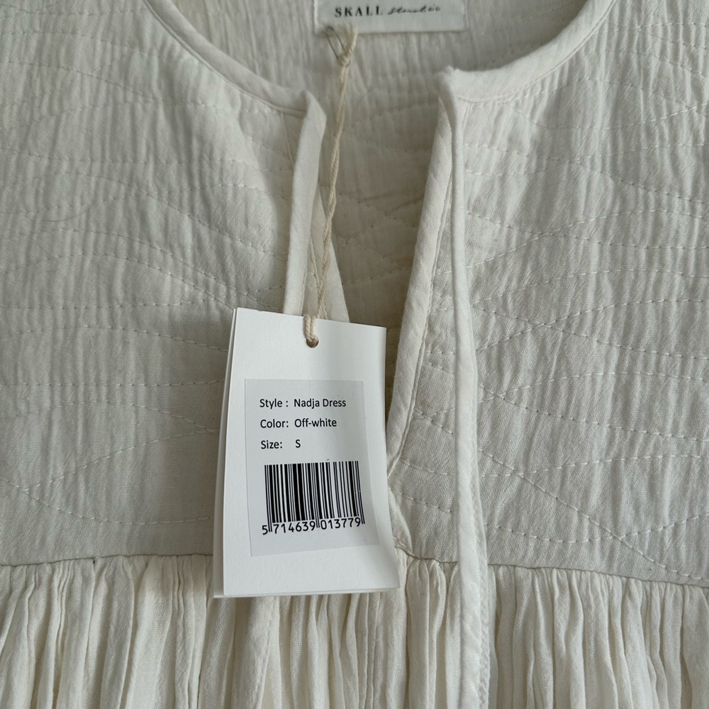 NWT Skall Studio Nadja Cotton Gauze Dress in Off-White - Picture 5 of 9